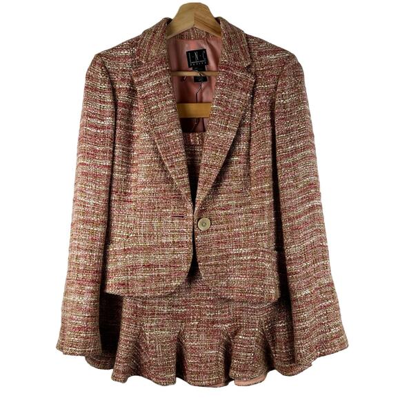 Inc Jackets & Blazers - Inc International Concepts Wmns 2 Piece Multicolored Pink Skirt Suit Set Size 8P